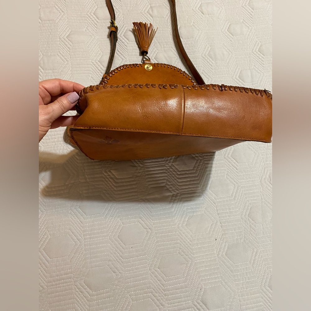 Patricia Nash Boho Brown Leather Crossbody Bag - Picture 5 of 13